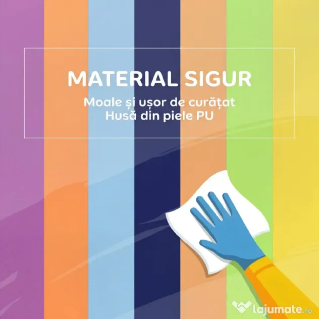 HOMCOM Set de 7 Blocuri Moi pentru Copii 1-3 Ani în Spumă și Piele PU, pentru Casă și Grădiniță, Multicolor | Aosom Romania