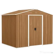 Outsunny Casută de Grădină, Magazie de Exterior pentru Unelte cu 2 Uși Culisante și 4 Prize de Aerisire, 236x174x190 cm, Gri | Aosom Romania