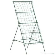 Outsunny Suport Metalic de Grădină în Forma de A cu Plasă de Susținere, 101x133x227 cm, Verde 