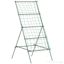 Outsunny Suport Metalic de Grădină în Forma de A cu Plasă de Susținere, 101x133x227 cm, Verde