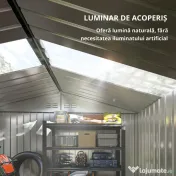 Outsunny Șopron pentru Unelte cu Acoperiș Înclinat și Uși Glisante Duble, 277x195x192 cm, Verde Închis | Aosom Romania 