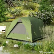 Outsunny Cort de Camping pentru 3 Persoane cu Buzunare și Geantă de Transport, 200x200x135 cm, Verde | Aosom Romania 