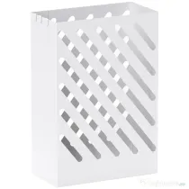 HOMCOM Suport pentru Umbrele cu Tavă pentru Colectarea Picăturilor și 4 Cârlige, 28x14x41 cm, Alb | Aosom Romania