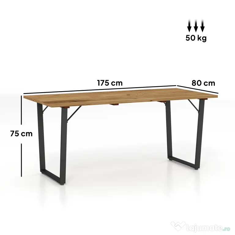 Outsunny Masă de Grădină pentru 6 Persoane cu Orificiu pentru Umbrelă, 175x80x75 cm, Maro | Aosom Romania