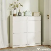 HOMCOM Dulap pentru Pantofi cu 4 Sertare Rabatabile și 2 Sertare Glisante Alb | Aosom Romania 