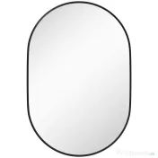 HOMCOM Oglindă pentru Baie cu Ramă din Aluminiu, 40x70 cm, Negru | Aosom Romania 