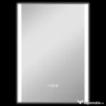HOMCOM Oglindă de Baie cu Lumină LED în 3 Culori și Funcție Memorie, din Sticlă Temperată, 70x50x3 cm, Argintiu