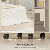 HOMCOM Dulap pentru Bijuterii cu Oglindă Rotativă 360°, Lumină LED Reglabilă, Încuietoare și Rafturi, 37x40x165,5 cm, Negru 