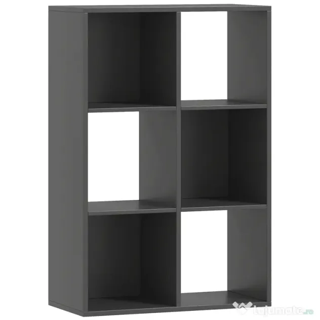 HOMCOM Bibliotecă Modernă Modulară cu 6 Compartimente din PAL, Maro | Aosom Romania