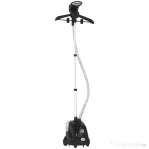 HOMCOM Aparat de Călcat Vertical cu Abur de 1.4L cu Bară Extensibilă și 2 Roți, din ABS și PP, 26x21.5x29 cm, Negru