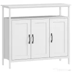 HOMCOM Bufet de Bucătărie cu Raft Deschis și 2 Dulapuri 100x35x88 cm Alb