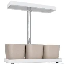 Outsunny Lampă pentru Plante cu 42 de Lumini LED și 3 Vase 45x18.8x47.8 cm Alb