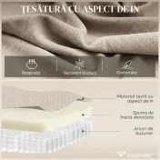 HOMCOM Fotoliu Electric cu Ridicare 150° din Material ce Imita Inul cu 8 Puncte de Masaj, Încălzire, Bej | Aosom Romania