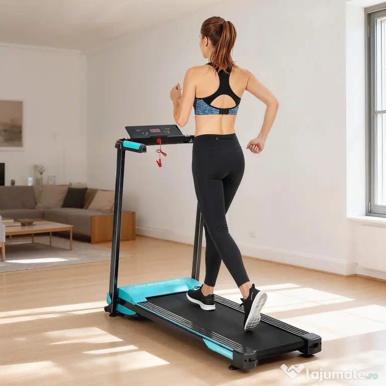 SPORTNOW Bandă de alergare pliabilă cu control gestual, albastru deschis | Aosom Romania