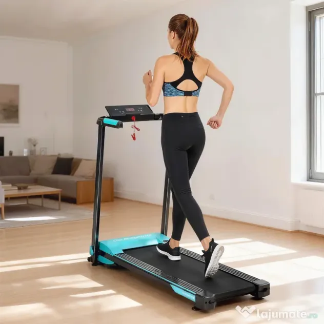 SPORTNOW Bandă de alergare pliabilă cu control gestual, albastru deschis | Aosom Romania