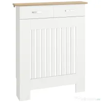 HOMCOM Acoperire pentru Calorifer cu Sertar, Anti-răsturnare, în Lemn, 78x19x97 cm, Alb | Aosom Romania