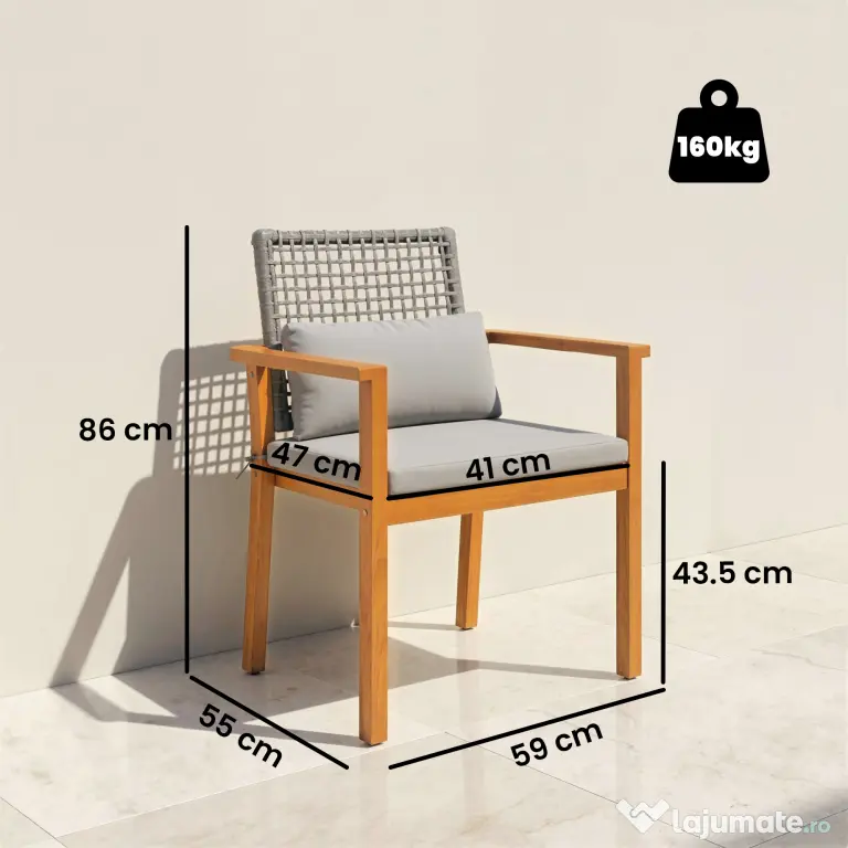 Outsunny scaune set exterior casă de vară bănci confortabile pereche relaxare | Aosom Romania
