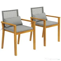 Outsunny scaune set exterior casă de vară bănci confortabile pereche relaxare