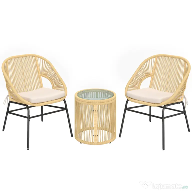 Outsunny bistro mobilier ratan polyrattan | Aosom Romania