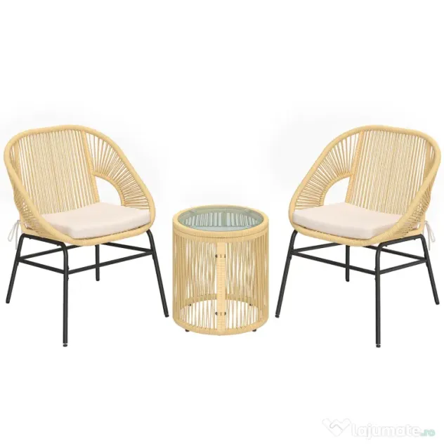 Outsunny bistro mobilier ratan polyrattan | Aosom Romania