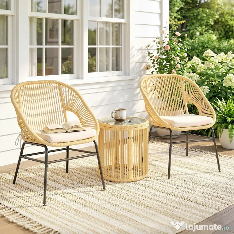 Outsunny bistro mobilier ratan polyrattan | Aosom Romania