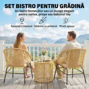 Outsunny bistro mobilier ratan polyrattan | Aosom Romania 