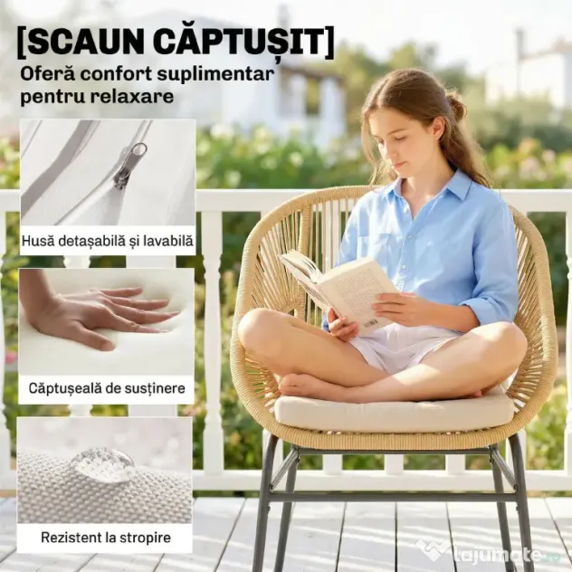 Outsunny bistro mobilier ratan polyrattan | Aosom Romania