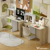 HOMCOM Birou cu Raft și Sertar cu Încuietoare și 2 Chei, Format A4, Letter, Legal, Birou Compact, 126x50x109 cm, Alb | Aosom Romania 