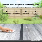 Outsunny Set de Prânz pentru Exterior, 7 Piese pentru 6 Persoane, Masă cu Efect de Lemn și Scaune cu Șezut Respirabil, Set Mobilier de Grădină cu Cadru din Oțel Galvanizat, Negru | Aosom Romania 