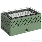Outsunny Grătar Portabil pe Cărbune cu Ventilator Integrat pentru Exterior, Verde Deschis