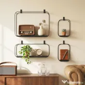HOMCOM rafturi suspendate perete, rafturi decorative moderne | Aosom Romania 