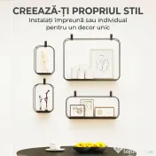 HOMCOM rafturi suspendate perete, rafturi decorative moderne | Aosom Romania 