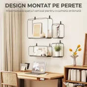 HOMCOM rafturi suspendate perete, rafturi decorative moderne | Aosom Romania 