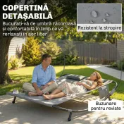 Outsunny plajă balcon parasolar dublu matrimonial | Aosom Romania