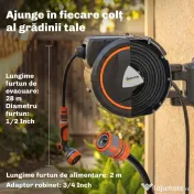 Outsunny furtun retractabil, suport furtun, role pentru furtun | Aosom Romania 