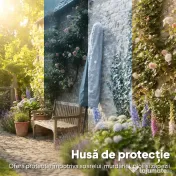 Outsunny Umbrelă de Grădină 3x3 m Înclinabilă cu Deschidere prin Manivelă, Umbrelă de Exterior cu Husă, Anti-UV 30+ din Metal și Poliester 180 g/㎡, Gri | Aosom Romania