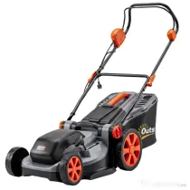 Outsunny Mașină de Tuns Iarba Electrică 1800W cu Lățime de Tăiere 40cm, Mulcire și Sac de Colectare 50L, Mâner Detașabil Reglabil, 6 Nivele de Tăiere 25-75 mm, Gri Deschis