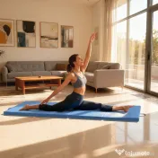 HOMCOM Covoraș de Gimnastică Pliabil, Saltea Fitness Grosime 5 cm Antiderapantă, 180 x 80 x 5 cm, Albastru Deschis | Aosom Romania
