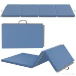 HOMCOM Covoraș de Gimnastică Pliabil, Saltea Fitness Grosime 5 cm Antiderapantă, 180 x 80 x 5 cm, Albastru Deschis