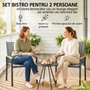 Outsunny bistrou set balcon terasă | Aosom Romania 