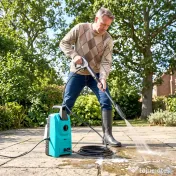Outsunny Mașină de Spălat cu Presiune 1500 W, 120 Bari, Debit 390 L/h, Electrică cu Duza Reglabilă, Furtun 6 m, Albastru | Aosom Romania