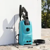 Outsunny Mașină de Spălat cu Presiune 1500 W, 120 Bari, Debit 390 L/h, Electrică cu Duza Reglabilă, Furtun 6 m, Albastru | Aosom Romania
