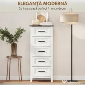 HOMCOM comodă înaltă și îngustă | Aosom Romania 