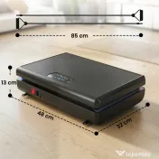 SPORTNOW Platformă Vibrantă cu 120 Niveluri de Viteză, 5 Programe și Lumină LED, Silențioasă, pentru Exerciții Acasă cu Benzi de Rezistență pentru Arderea Grăsimilor și Drenaj Limfatic | Aosom Romania 