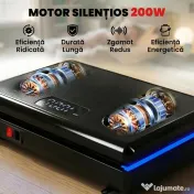 SPORTNOW Platformă Vibrantă cu 120 Niveluri de Viteză, 5 Programe și Lumină LED, Silențioasă, pentru Exerciții Acasă cu Benzi de Rezistență pentru Arderea Grăsimilor și Drenaj Limfatic | Aosom Romania 