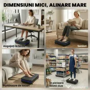 SPORTNOW Platformă Vibrantă cu 120 Niveluri de Viteză, 5 Programe și Lumină LED, Silențioasă, pentru Exerciții Acasă cu Benzi de Rezistență pentru Arderea Grăsimilor și Drenaj Limfatic | Aosom Romania 