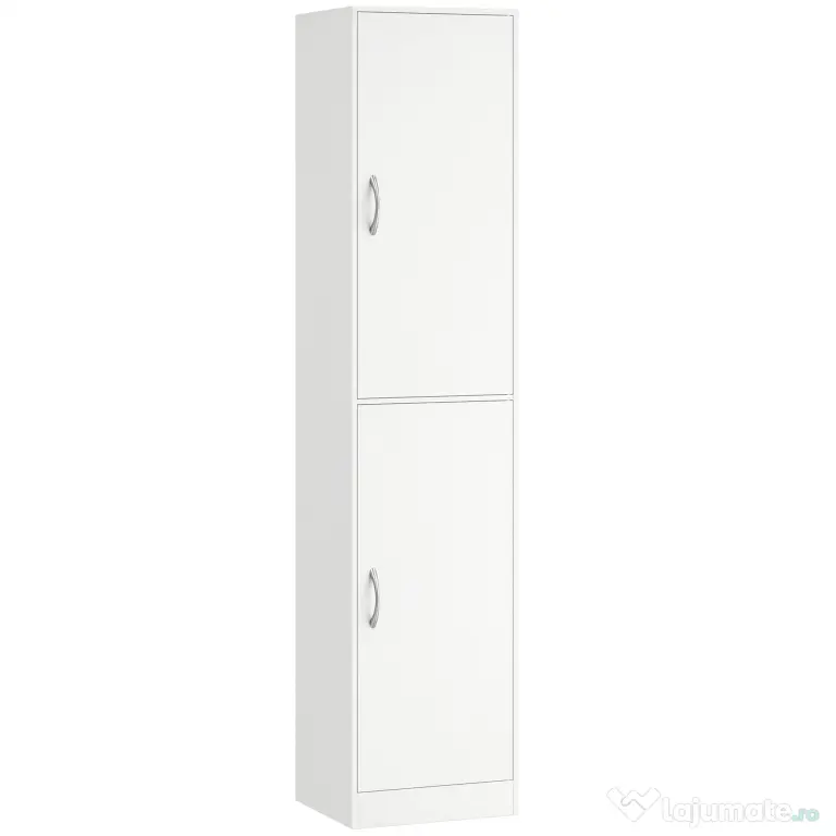 HOMCOM Bibliotecă Înaltă 180 cm, Raft Modern cu 5 Niveluri Reglabile, Mobilier Independent pentru Living, Dormitor, Birou, Alb | Aosom Romania