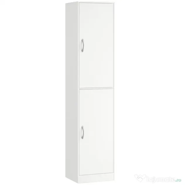 HOMCOM Bibliotecă Înaltă 180 cm, Raft Modern cu 5 Niveluri Reglabile, Mobilier Independent pentru Living, Dormitor, Birou, Alb | Aosom Romania