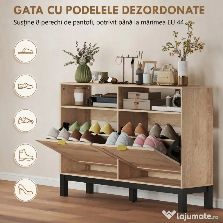 HOMCOM dulap pantofi compact | Aosom Romania