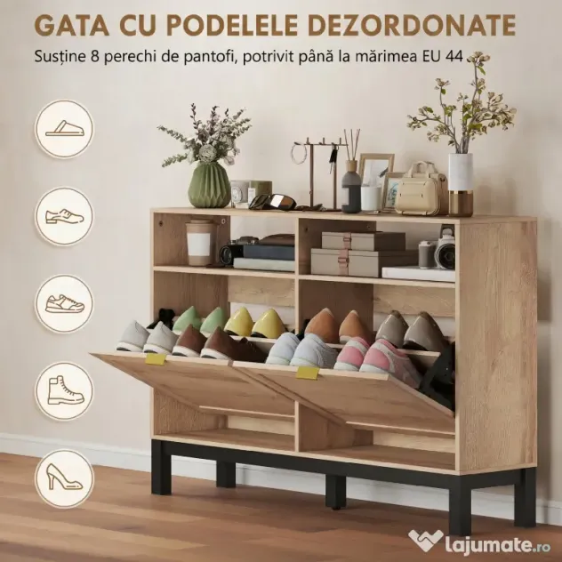 HOMCOM dulap pantofi compact | Aosom Romania